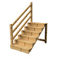 VINUOVO - Escalier extérieur VENEZIA Rambarde à gauche - 6 marches H105cm L-120cm avec contremarches - vignette