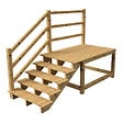 VINUOVO - MILANO - Escalier en bois 5 marches H88 cm - sans contre-marche - Palier L120 x P189 cm - Rambarde escalier et palier à gauche - vignette