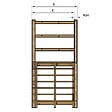 VINUOVO - MILANO - Escalier en bois 7 marches H122 cm - sans contre-marche - Palier L120 x P116 cm - Escalier rambarde droite, palier droite et face - vignette