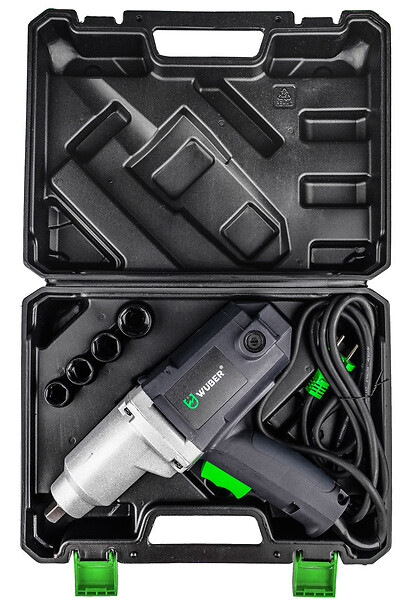 ENTREPOT BRICO - Clé à chocs électrique 1/2" pour roues dans un coffret Wuber - large