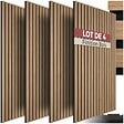 TECTAKE - Panneaux acoustiques décoratifs en bois chêne 110x50cm isolation phonique murale absorption sonore placage véritable insonorisant 4 pcs - vignette