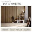 TECTAKE - Panneaux acoustiques décoratifs en bois chêne 110x50cm isolation phonique murale absorption sonore placage véritable insonorisant 4 pcs - vignette