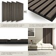 TECTAKE - Panneaux acoustiques muraux décoratifs chêne gris 110x50cm lot 4 pièces en MDF placage bois véritable absorption phonique insonorisation - vignette