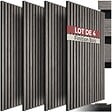 TECTAKE - Panneaux acoustiques muraux décoratifs en bois MDF placage véritable chêne gris clair 110x50cm lot 4 pièces absorption phonique - vignette