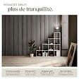 TECTAKE - Panneaux acoustiques muraux décoratifs en bois MDF placage véritable chêne gris clair 110x50cm lot 4 pièces absorption phonique - vignette