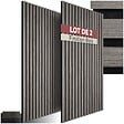 TECTAKE - Panneaux acoustiques en bois chêne gris clair 110x50cm absorption phonique feutre MDF placage véritable isolation sonore décoration murale - vignette