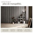 TECTAKE - Panneaux acoustiques en bois chêne gris clair 110x50cm absorption phonique feutre MDF placage véritable isolation sonore décoration murale - vignette