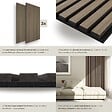 TECTAKE - Panneaux acoustiques SONIC WALL aspect bois Chêne foncé - vignette