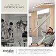 TECTAKE - Panneaux acoustiques décoratifs en MDF placage bois chêne clair 110x50cm absorption phonique feutre lamelles isolation sonore mural - vignette