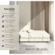 TECTAKE - Panneaux acoustiques décoratifs en MDF placage bois chêne clair 110x50x1.8cm lot 4 pièces absorption phonique isolation sonore mural - vignette