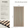 TECTAKE - Panneaux acoustiques décoratifs en MDF placage bois chêne clair 110x50x1.8cm lot 4 pièces absorption phonique isolation sonore mural - vignette
