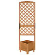 OUTSUNNY - Jardinière avec treillis - bac à fleurs - jardinière sur pied - dim. 54,5L x 52l x 180H cm - bois sapin pré-huilé - vignette