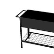 OUTSUNNY - Jardinière sur pieds potager dim. 104L x 39l x 80H cm étagère 2 roues + insert d'irrigation métal noir - vignette