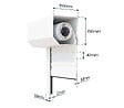 AVOSDIM - Volet roulant electrique radio Alu Blanc - L120 x H140 cm - Motorise avec telecommande incluse - Recoupable - vignette
