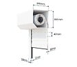AVOSDIM - Volet roulant electrique radio Alu Blanc - L120 x H220 cm - Motorise avec telecommande incluse - Recoupable - vignette