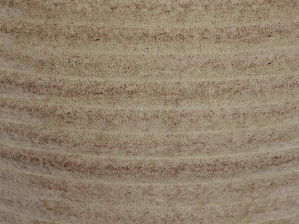 JARDIDECO - Cache-pot rond en acier émaillé taupe Amy - Ø 37 x 30 cm - Jardideco - large