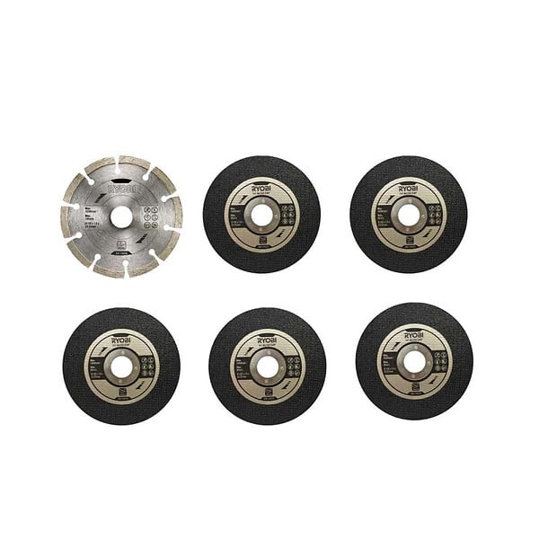 RYOBI - Kit 6 disques pour meuleuse RYOBI diamètre 125mm RAK6AGD125 - large