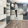 HOSTRÃ–M - Escabeau 4 marches DURA pliable, marchepied léger en aluminium, hauteur plateforme 75cm, pieds antidérapants, charge 150kg, garantie 5 ans Hoström - vignette