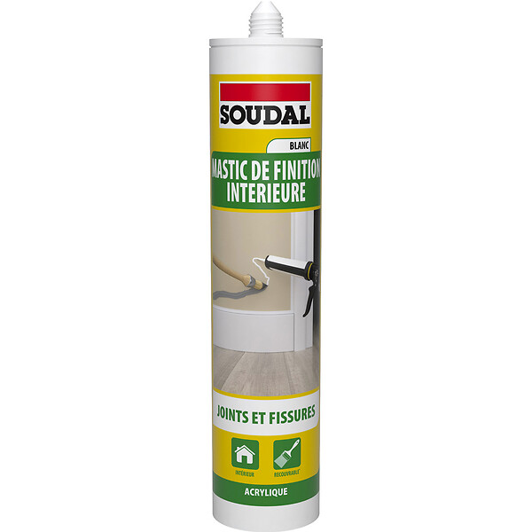 SOUDAL - Cartouche mastic blanc pour maçonnerie - large