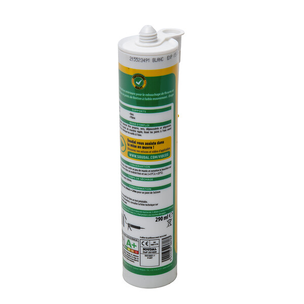 SOUDAL - Cartouche mastic blanc pour maçonnerie - large