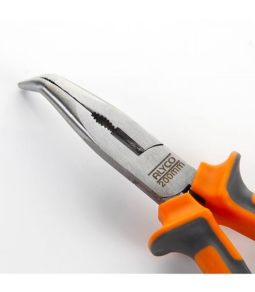 ALYCO - Pince À Mâchoires Semi-Rondes Incurvées Avec Tranchant 200 Mm Alyco Orange Alyco 170536 - large