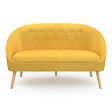 ID MARKET - Canapé banquette SONIA en velours jaune - vignette