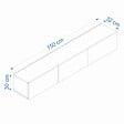 CONCEPT USINE - Meuble TV suspendu avec placards 150cm gris anthracite HAL - vignette