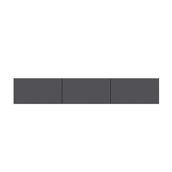 CONCEPT USINE - Meuble TV suspendu avec placards 150cm gris anthracite HAL - large