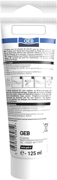 GEB - Pâte à joint non durcissante GEB Gebatout 2 pour raccords filetés métalliques 125ml - GEB - 103981 - large