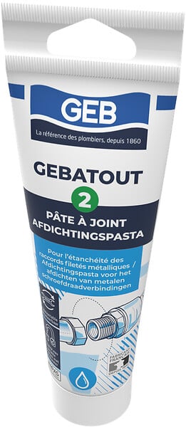 GEB - Pâte à joint non durcissante GEB Gebatout 2 pour raccords filetés métalliques 125ml - GEB - 103981 - large