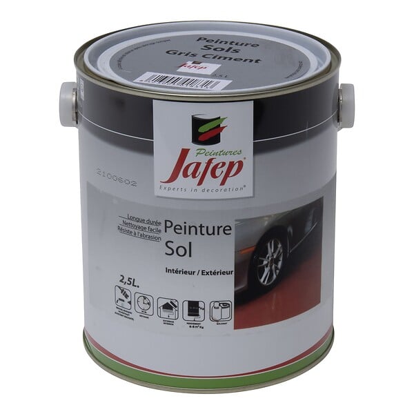 JAFEP - Peinture sol gris ciment Jafep 2,5 L - large