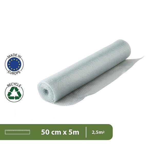 PACK AND MOVE - Pack And Move - Lot 2 Films À Bulle Recyclés - 0,5 X 5 M - Déménagement, Expédition Et Protection - Papier Bulle De Qualité - 70% recyclé - large