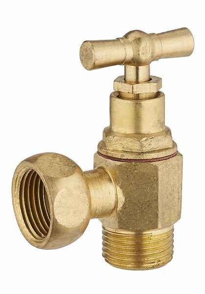NOYON & THIEBAULT - Robinet WC Equerre Laiton Brut Mâle Femelle Ecrou Tournant 12x17 (3/8) NOYON & THIEBAULT - large