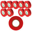 ZENITECH - Lot de 10 rouleaux adhésifs 19mm x 20m - Rouge - Zenitech - vignette