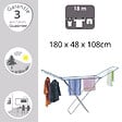 MSV - Séchoir à linge pliable inox 18 m - vignette