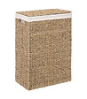 5 FIVE SIMPLY SMART - Panier à Linge 40L en Osier et housse en Coton Blanc L 38 x P 22 x H 55 cm - vignette