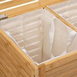 5 FIVE SIMPLY SMART - Coffre à linge double 2x50L en Bambou H 60 cm - vignette