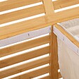 5 FIVE SIMPLY SMART - Coffre à linge double 2x50L en Bambou H 60 cm - vignette