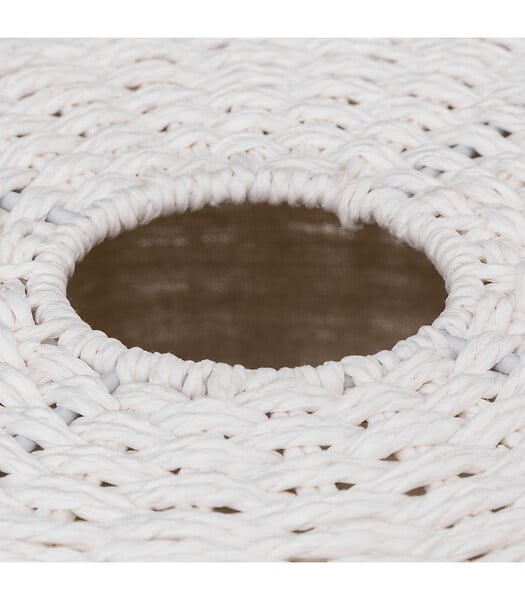 5 FIVE SIMPLY SMART - Panier à linge 40L Blanc tressé D 32 x H 58 cm - large
