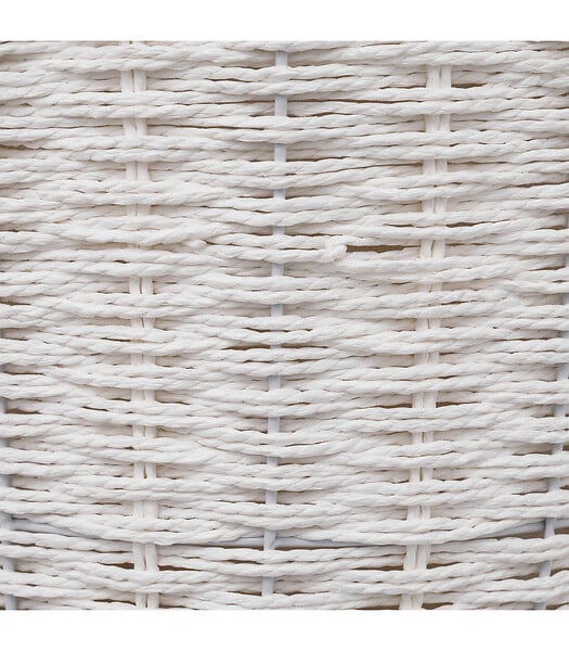 5 FIVE SIMPLY SMART - Panier à linge 40L Blanc tressé D 32 x H 58 cm - large