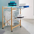 ID MARKET - Séchoir à linge pliable DELUXE capacité 27M blanc et effet bois - vignette
