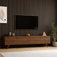 CONCEPT USINE - Meuble TV 160cm avec deux placards noyer POLY - vignette