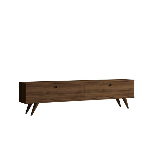 CONCEPT USINE - Meuble TV 160cm avec deux placards noyer POLY - large