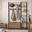 CONCEPT USINE - Meuble d'entrée 182x120cm noyer et noir MANTI - vignette