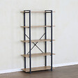 CONCEPT USINE - Etagère 5 rangements 150 cm bois et noir TYDO - vignette