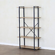 CONCEPT USINE - Etagère 5 rangements 150 cm bois et noir TYDO - vignette