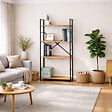 CONCEPT USINE - Etagère 4 rangements 112 cm bois et noir TYDA - vignette