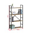 CONCEPT USINE - Etagère 4 rangements 112 cm bois et noir TYDA - vignette