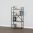CONCEPT USINE - Etagère 4 rangements 112 cm bois et noir TYDA - vignette