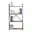 CONCEPT USINE - Etagère 4 rangements 112 cm bois et noir TYDA - vignette